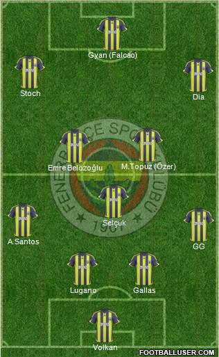 Fenerbahçe SK Formation 2010