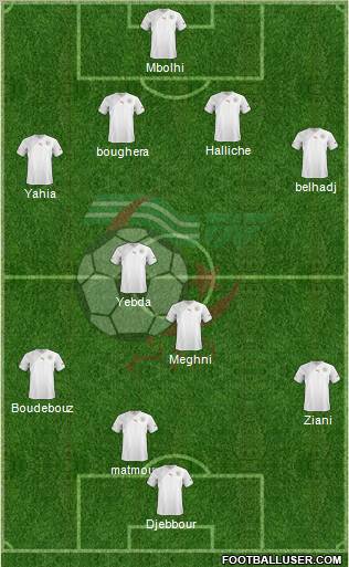 Algeria football formation