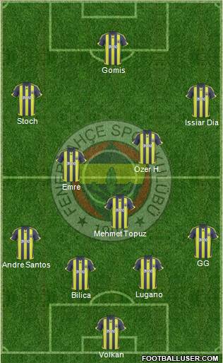 Fenerbahçe SK Formation 2010