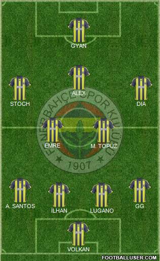 Fenerbahçe SK Formation 2010