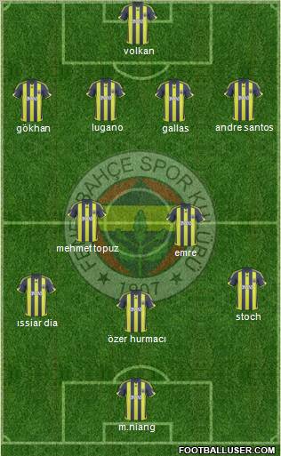 Fenerbahçe SK Formation 2010
