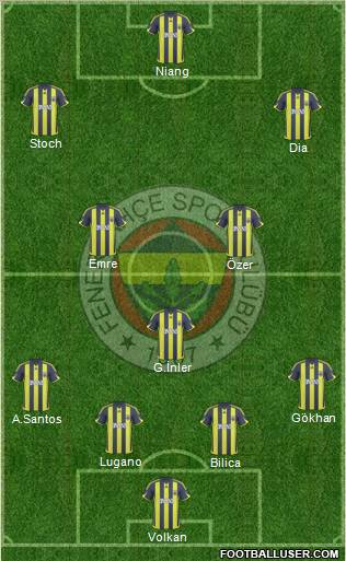 Fenerbahçe SK Formation 2010