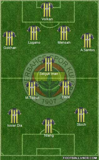 Fenerbahçe SK Formation 2010