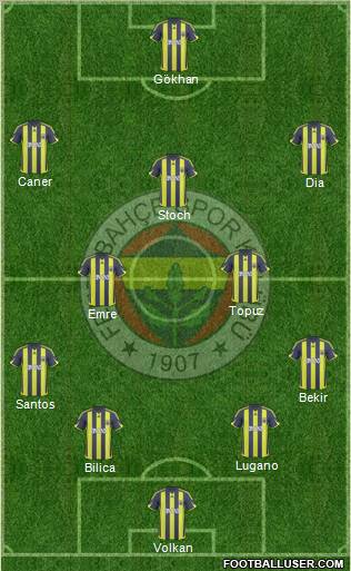 Fenerbahçe SK Formation 2010