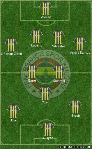 Fenerbahçe SK Formation 2010