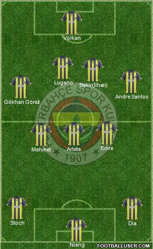Fenerbahçe SK Formation 2010