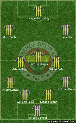 Fenerbahçe SK Formation 2010