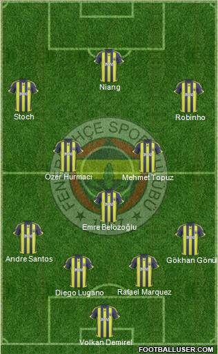 Fenerbahçe SK Formation 2010