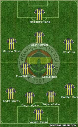 Fenerbahçe SK Formation 2010