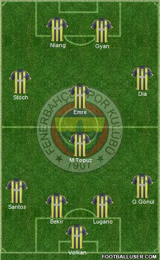 Fenerbahçe SK Formation 2010