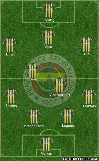 Fenerbahçe SK Formation 2010