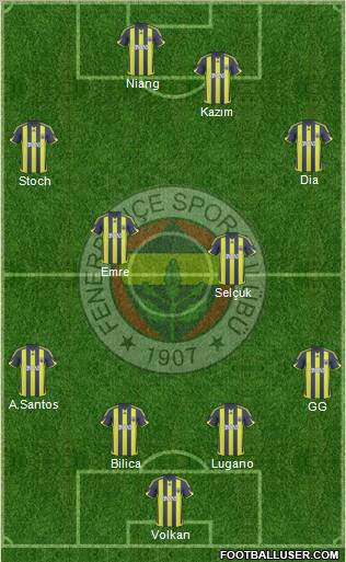 Fenerbahçe SK Formation 2010