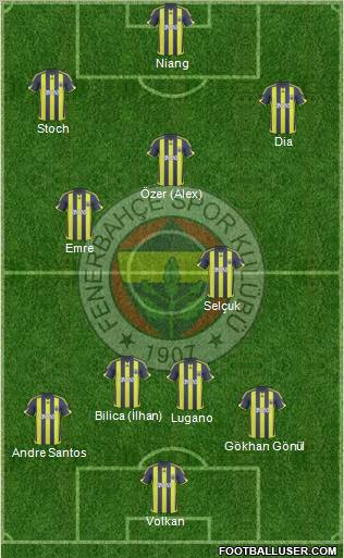 Fenerbahçe SK Formation 2010
