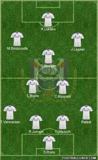 RSC Anderlecht football formation