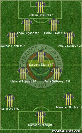 Fenerbahçe SK Formation 2010