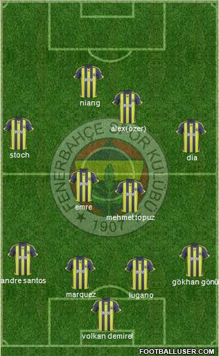 Fenerbahçe SK Formation 2010