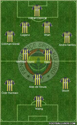 Fenerbahçe SK Formation 2010