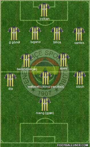 Fenerbahçe SK Formation 2010