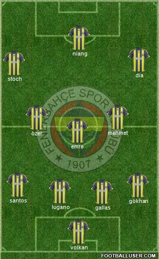 Fenerbahçe SK Formation 2010