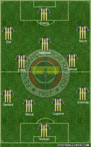 Fenerbahçe SK Formation 2010