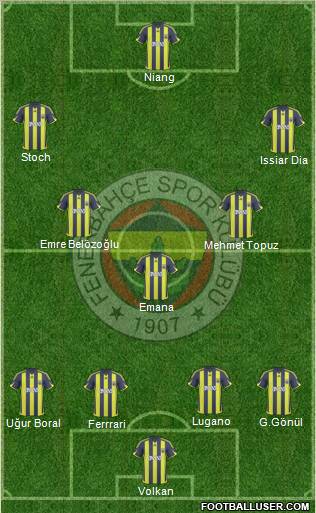 Fenerbahçe SK Formation 2010