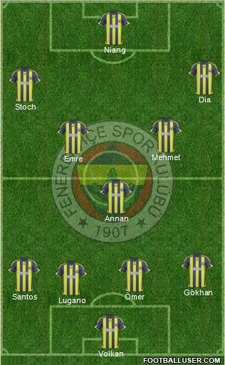 Fenerbahçe SK Formation 2010
