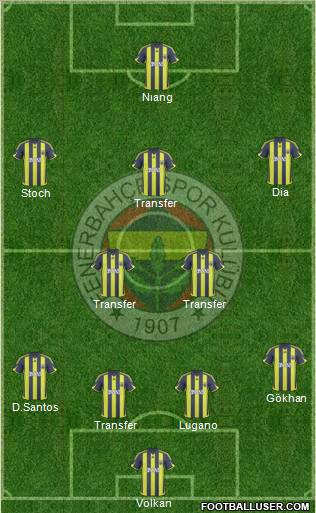 Fenerbahçe SK Formation 2010