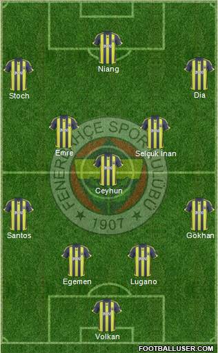 Fenerbahçe SK Formation 2010