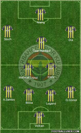 Fenerbahçe SK Formation 2010