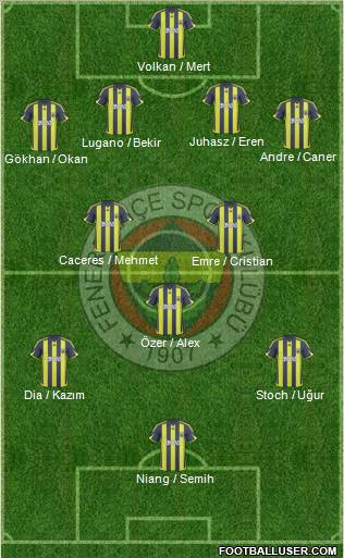 Fenerbahçe SK Formation 2010