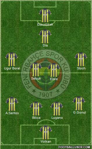 Fenerbahçe SK Formation 2010