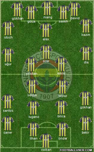 Fenerbahçe SK Formation 2010