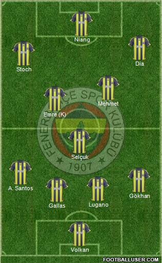 Fenerbahçe SK Formation 2010