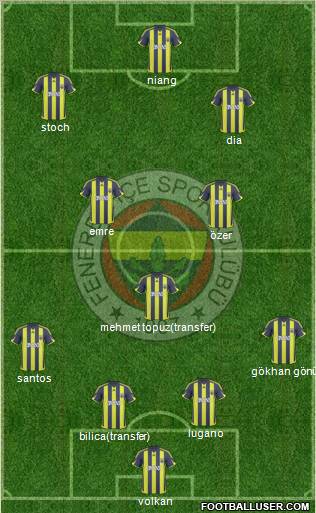 Fenerbahçe SK Formation 2010