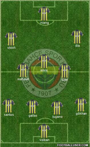 Fenerbahçe SK Formation 2010