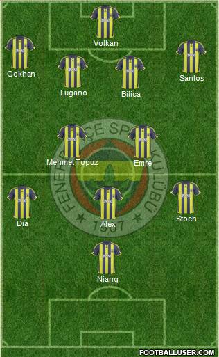 Fenerbahçe SK Formation 2010