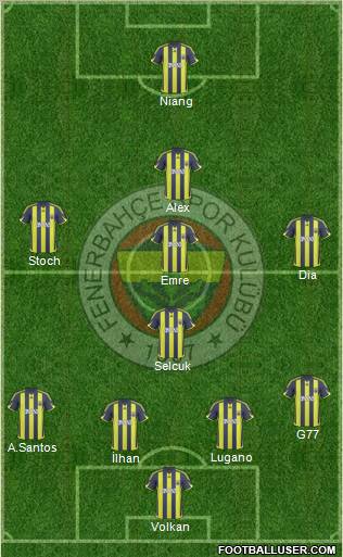 Fenerbahçe SK Formation 2010