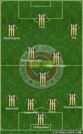 Fenerbahçe SK Formation 2010