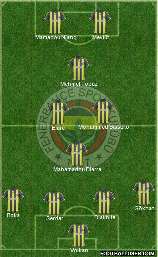 Fenerbahçe SK Formation 2010