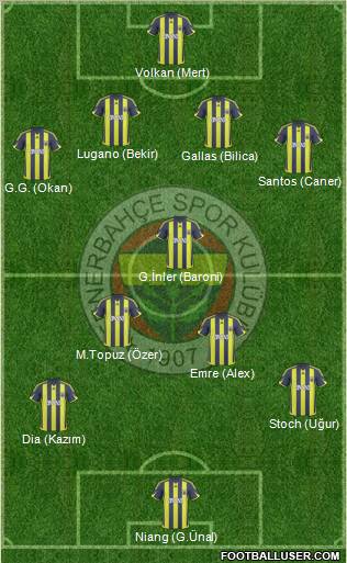 Fenerbahçe SK Formation 2010