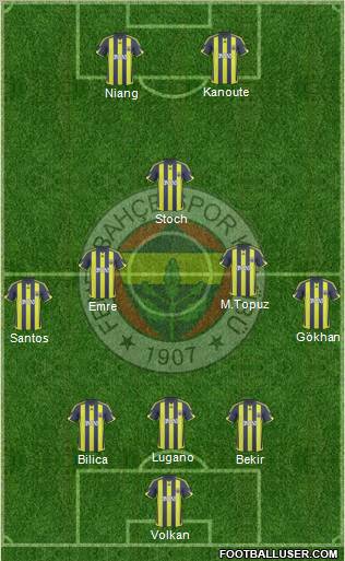 Fenerbahçe SK Formation 2010