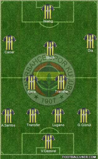 Fenerbahçe SK Formation 2010