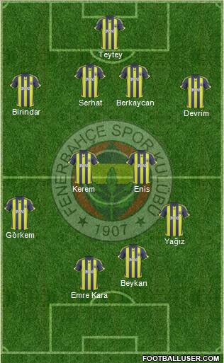 Fenerbahçe SK Formation 2010