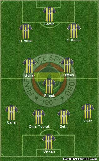 Fenerbahçe SK Formation 2010