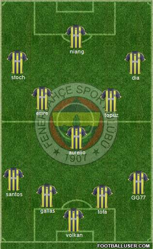 Fenerbahçe SK Formation 2010