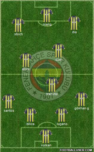Fenerbahçe SK Formation 2010