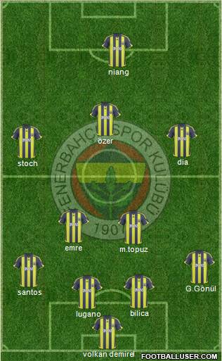 Fenerbahçe SK Formation 2010