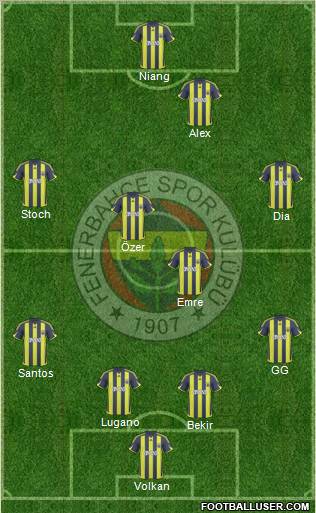 Fenerbahçe SK Formation 2010