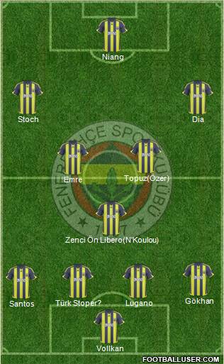Fenerbahçe SK Formation 2010