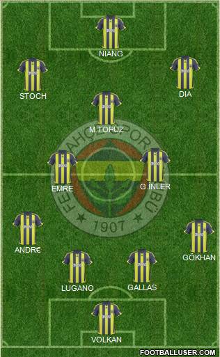 Fenerbahçe SK Formation 2010
